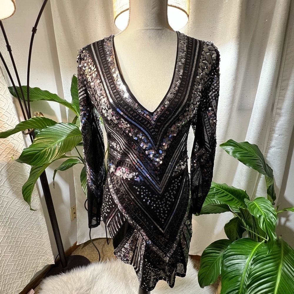Express sequined cocktail dress